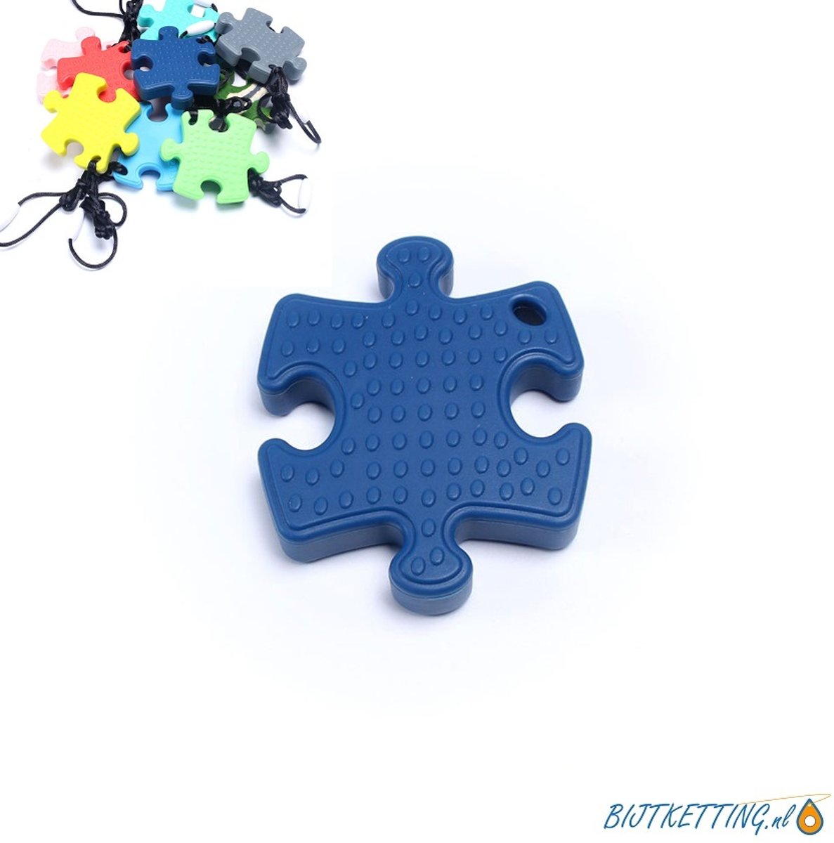 Bijtketting  | Puzzle | Puzzlestuk | Blauw